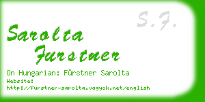 sarolta furstner business card